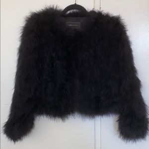 Cropped BCBG Maxazria Feather Jacket